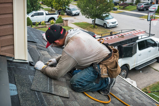 Professional Roofing technician working in Lucas, IA